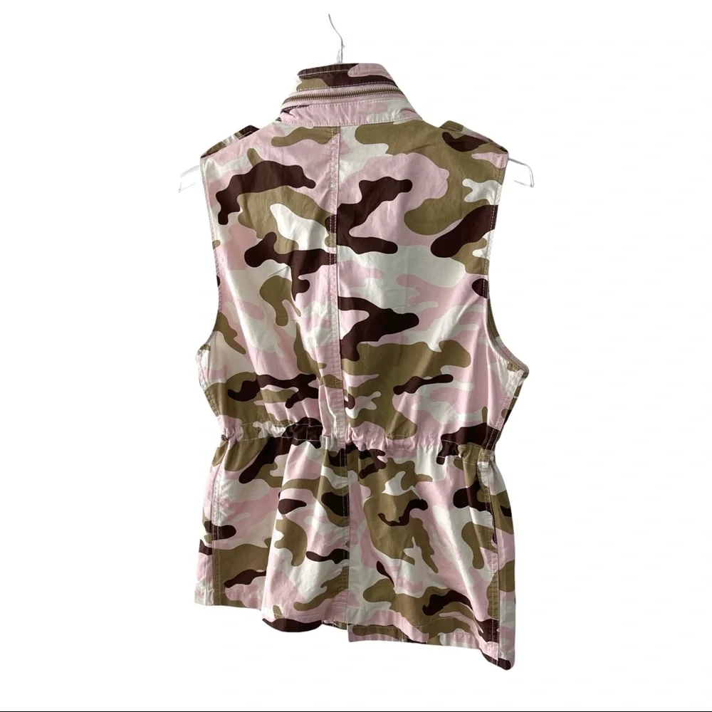 Love Tree Safari Pink Camouflage Military Anorak Vest - Picture 14 of 16